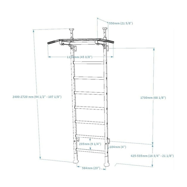 BenchK wall bar system 521W