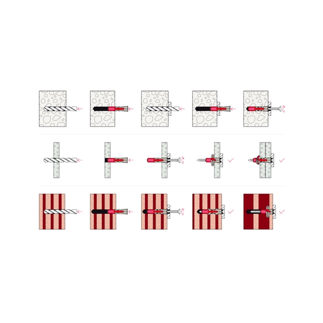 Vis BenchK 10 x 80 y compris chevilles Fischer (set de 8 pièces) (KM8)