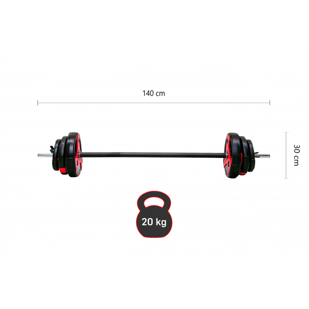 Gymstick Vinyl Grip Pump Set 20 Kg