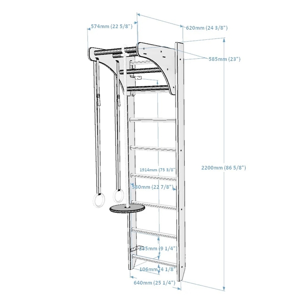 Sistema di barre a parete BenchK 111+A204