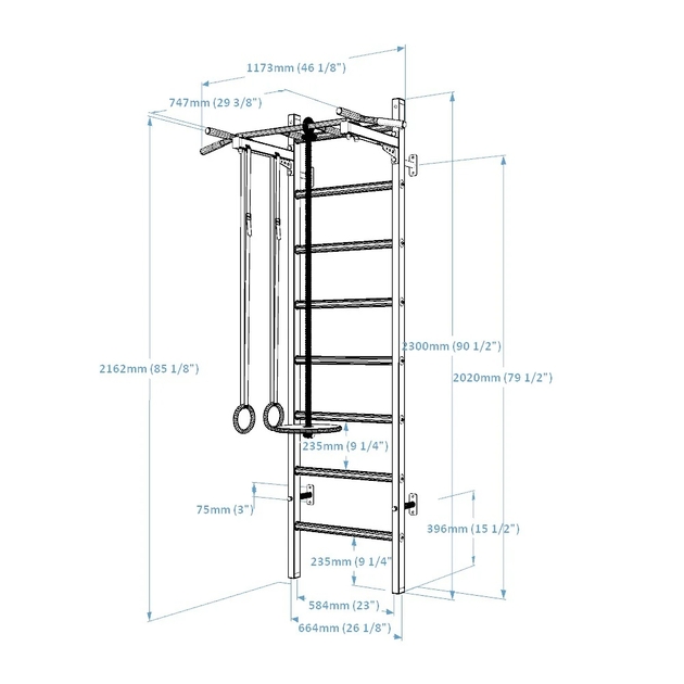 Sistema di barre a muro Benchk 221B+A076