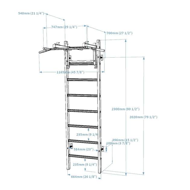 Barre a muro BenchK Sistema 231B