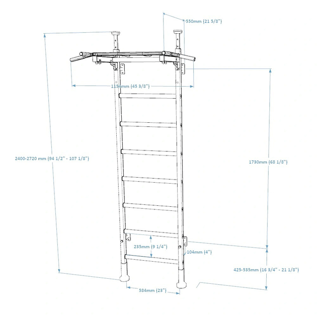 Sistema di barre a parete BenchK 521B