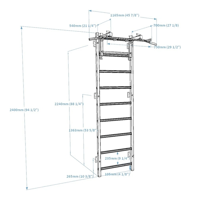 Barre a muro BenchK Sistema 731B