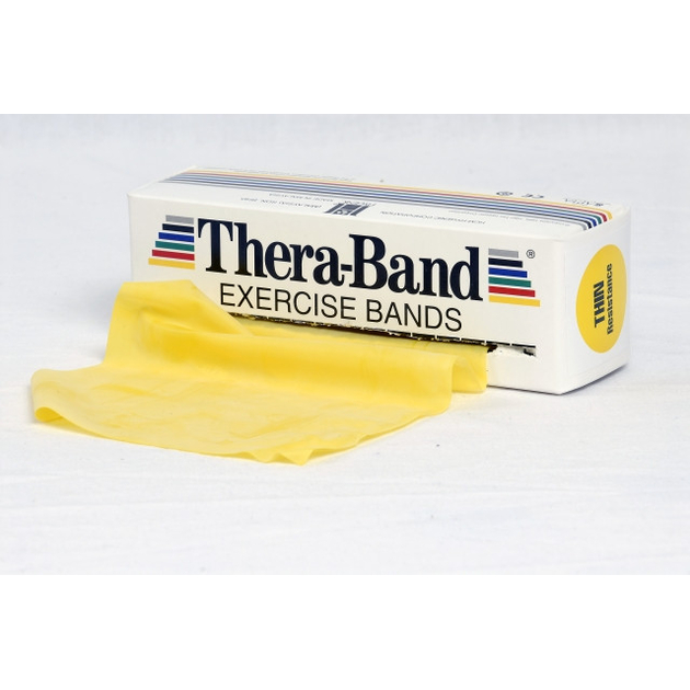 Rotolo TheraBand - 5,5 m - giallo (sottile)