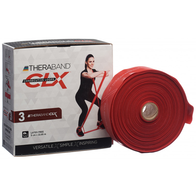 TheraBand CLX22 Meter - rot (mittel)