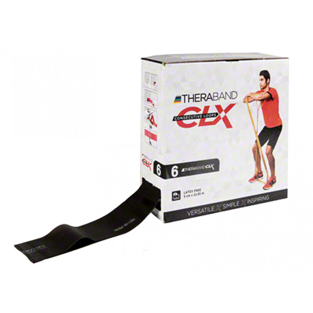 TheraBand CLX22 mètre - noir (spécialement résistant)