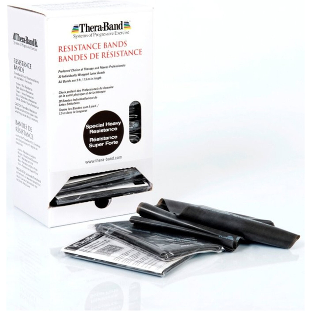 TheraBand Dispenser Box - 30pcs x 1.50m - noir (maxistark)