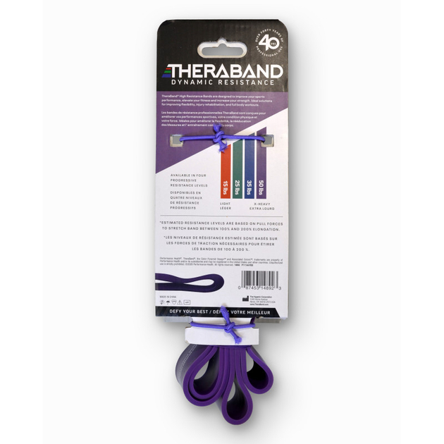 Theraband bande haute résistance violette (extra lourde)