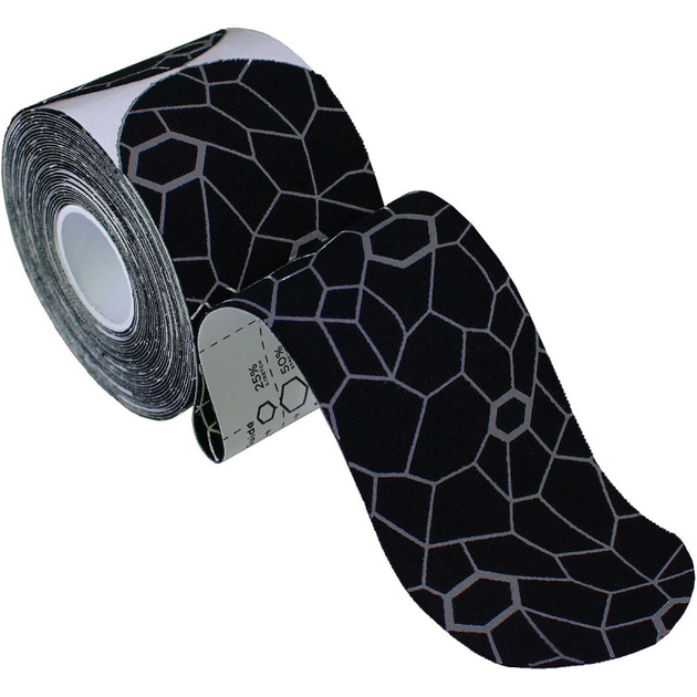 TheraBand Kinesiology Tape - Precut Roll - (Black/ Grey)