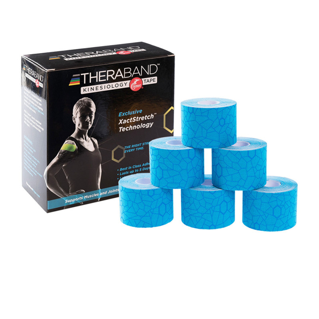 TheraBand Kinesiology Tape - Rollen Set  5m x 5cm (6 St.) - (Blue/ Blue)