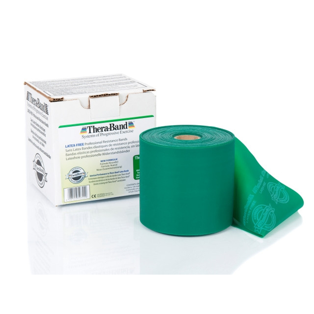 TheraBand sans latex - 22m - vert (fort)