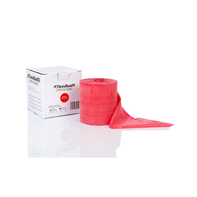 Rotolo TheraBand - 45,5 m - rosso (medio)