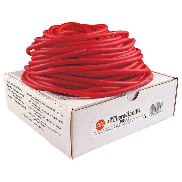 TheraBand Tubing 30.5m - rouge (moyen)