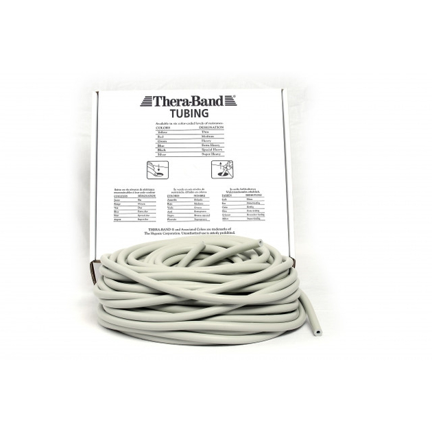 TheraBand Tubing 30.5m - argent (super résistant)